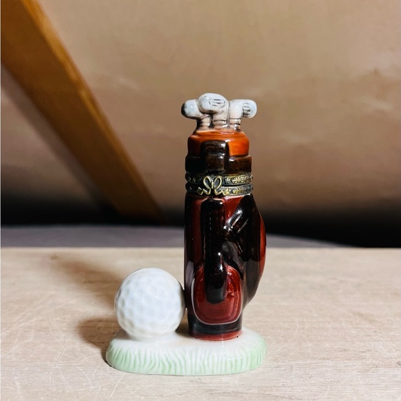 Unique Vintage Accents Vintage Porcelain Golf Bag Trinket Box
